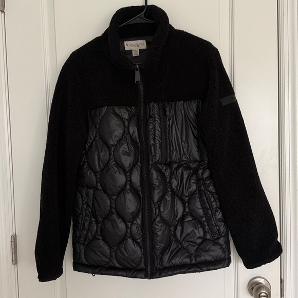 Koolaburra By UGG Teddy Quilted Jacket Size Medium Black - Picture 4 of 10